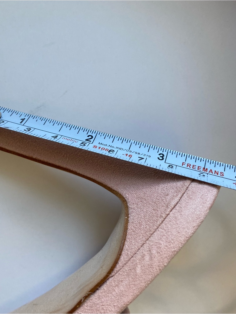 Zara Pink Blush Suede T-Strap Sandals with Gold Trim - Picture 8 of 8